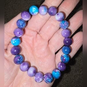 10mm Purple Blue Turquoise Bracelet On Sale 🔥🎁🥳